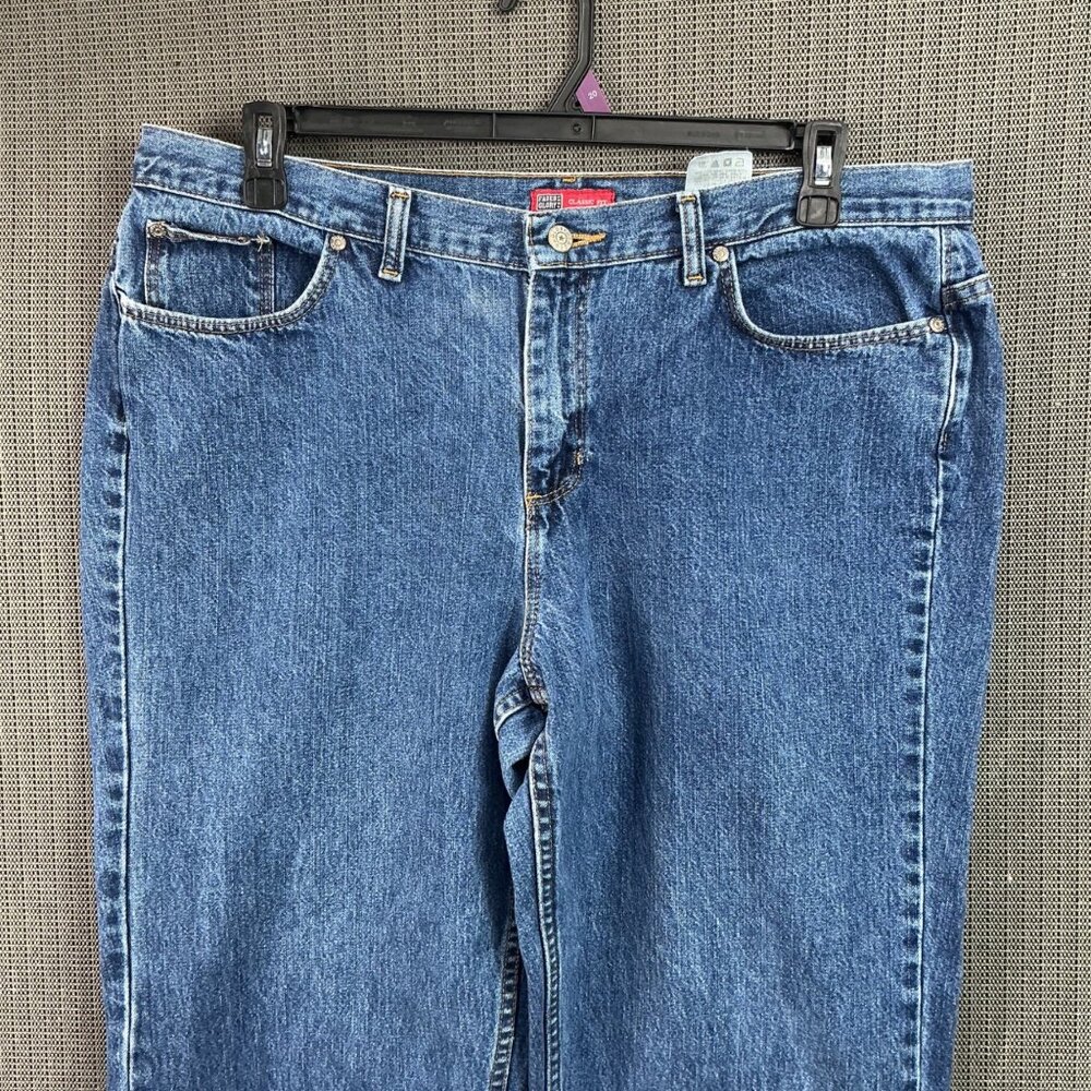 Faded Glory Womens Plus Size 18W Avg Blue Classic Fit Dark Stonewash Denim Jeans - Picture 9 of 10